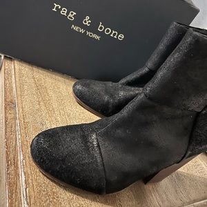 Rag and Bone Newbury Booties black suede size 38.